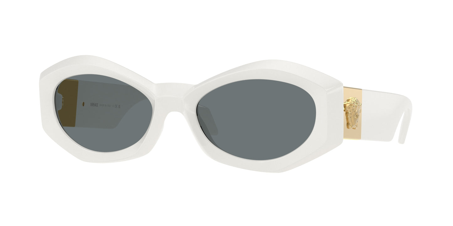 Versace VE4466U Irregular Sunglasses 546280-White 54-140-19 - Color Map White