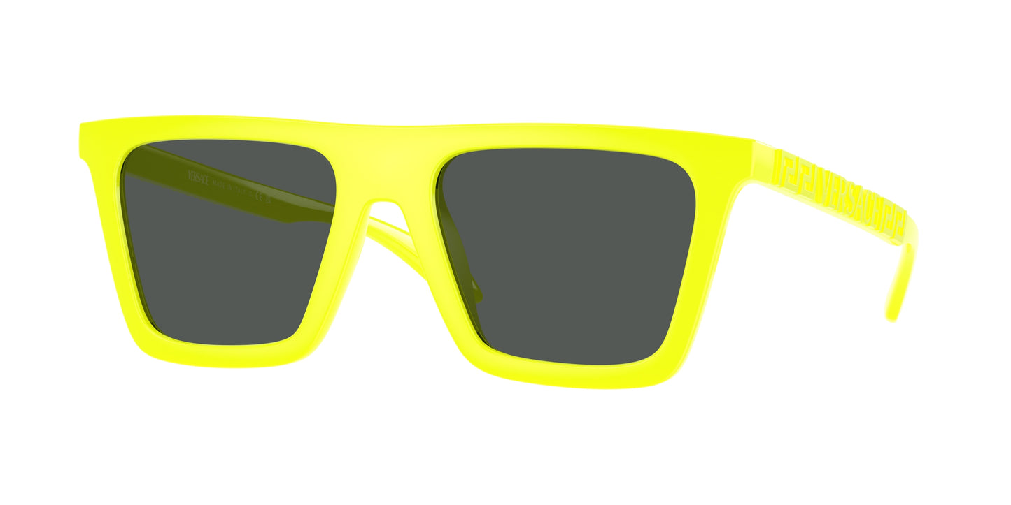 Versace VE4468U Rectangle Sunglasses 544987-Tropical Full Yellow 53-140-19 - Color Map Yellow