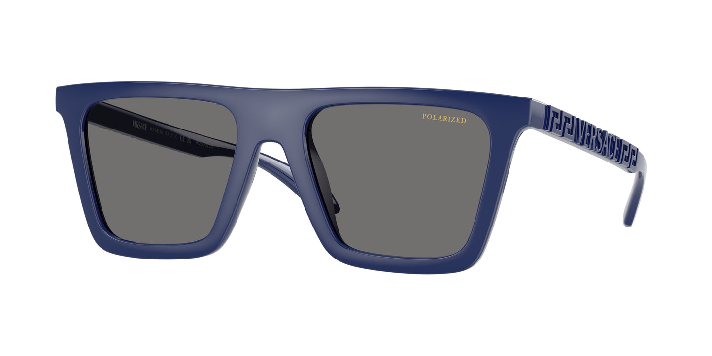 Versace VE4468U Rectangle Sunglasses 545081-Full Blue 53-140-19 - Color Map Blue