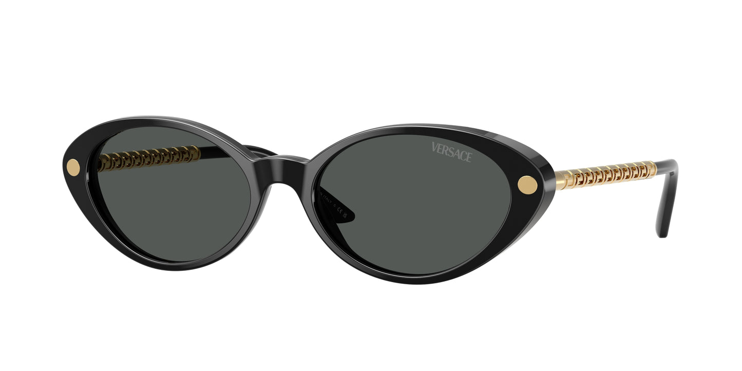 Versace VE4469 Oval Sunglasses GB1/87-Black 54-140-17 - Color Map Black