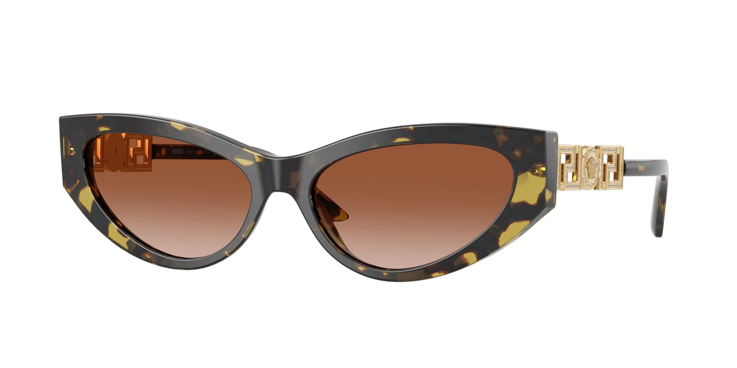 Versace VE4470B Cat Eye Sunglasses 547013-Havana 56-140-16 - Color Map Tortoise
