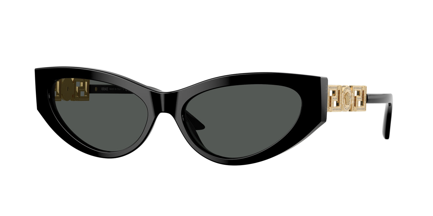 Versace VE4470B Cat Eye Sunglasses GB1/87-Black 56-140-16 - Color Map Black
