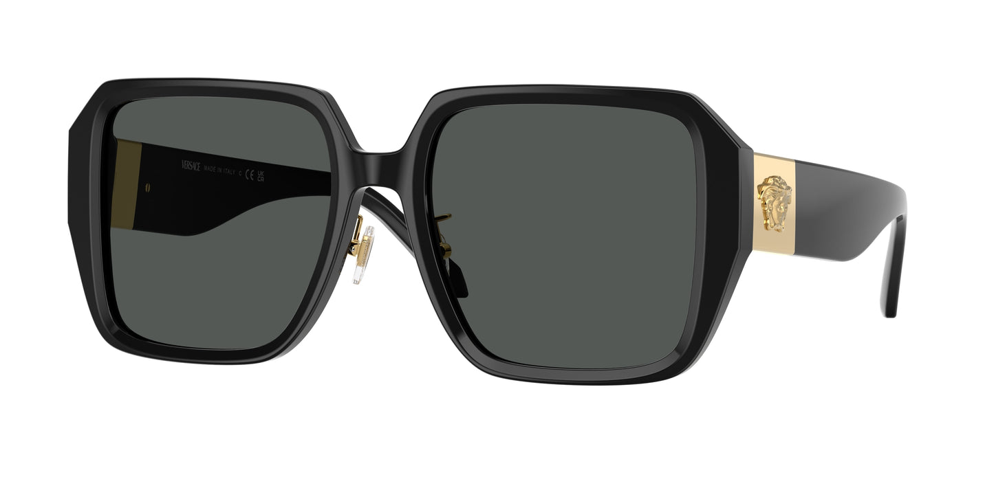 Versace VE4472D Square Sunglasses GB1/87-Black 56-145-19 - Color Map Black