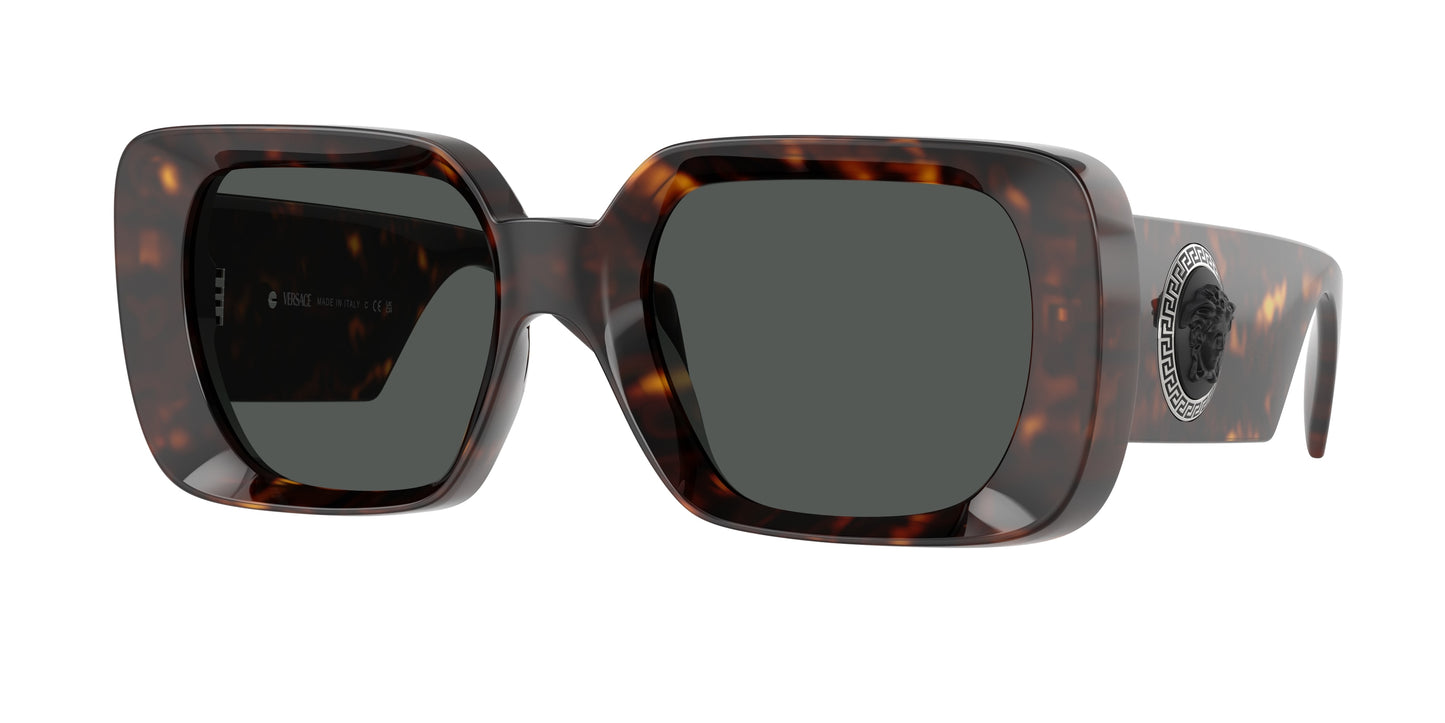 Versace VE4473U Square Sunglasses 108/87-Havana 54-140-21 - Color Map Tortoise