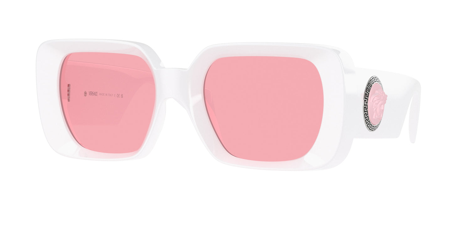 Versace VE4473U Square Sunglasses 314/84-Bianco 54-140-21 - Color Map White