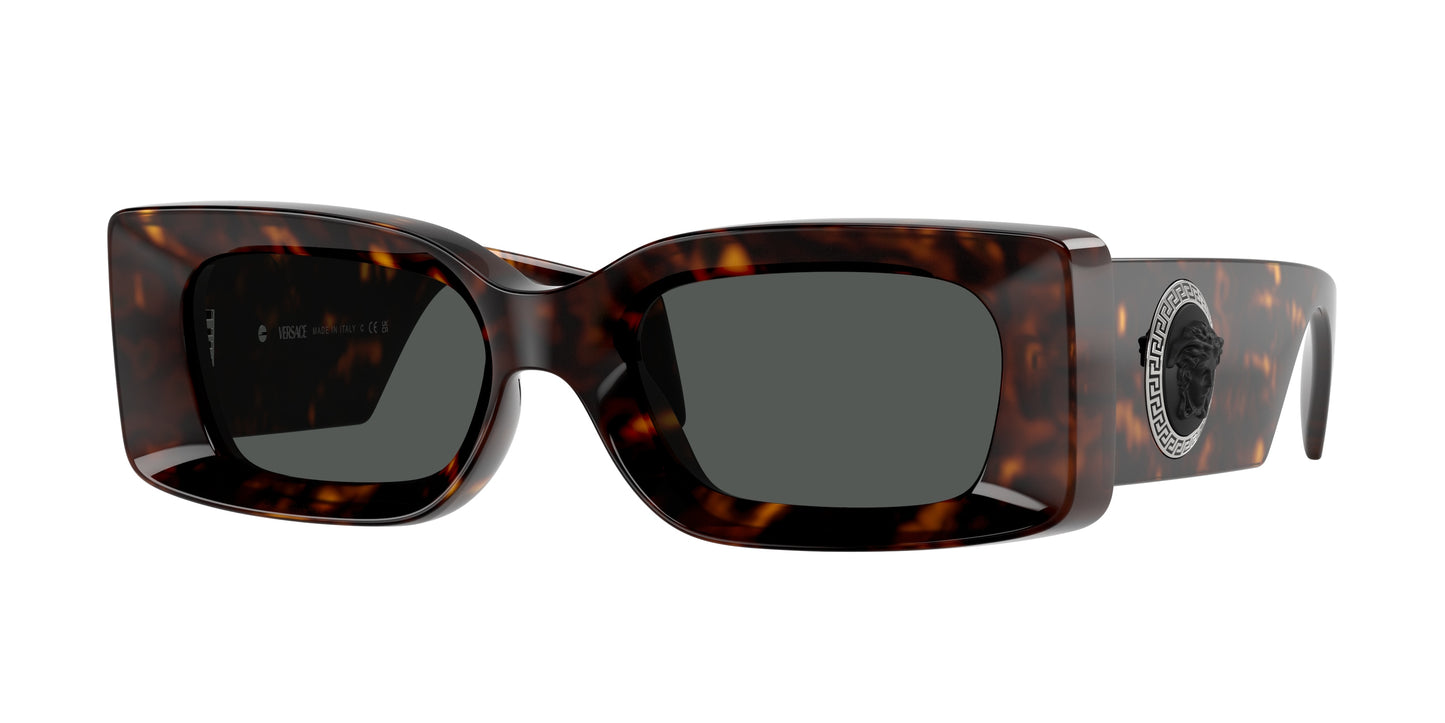 Versace VE4474U Rectangle Sunglasses 108/87-Havana 52-140-20 - Color Map Tortoise