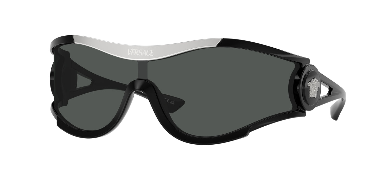 Versace VE4475 Irregular Sunglasses GB1/87-Black 42-110-142 - Color Map Black