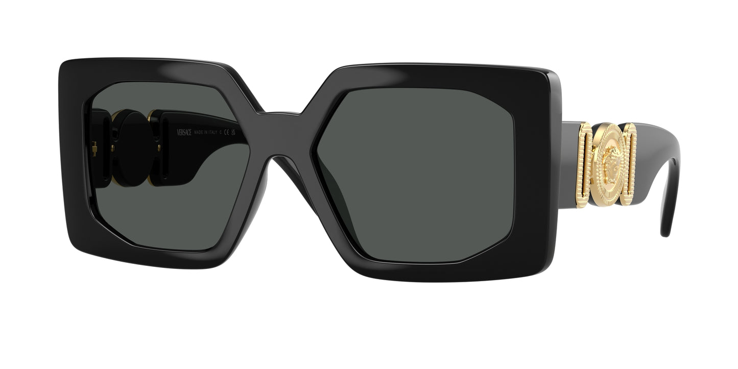 Versace VE4478U Square Sunglasses GB1/87-Black 55-140-17 - Color Map Black
