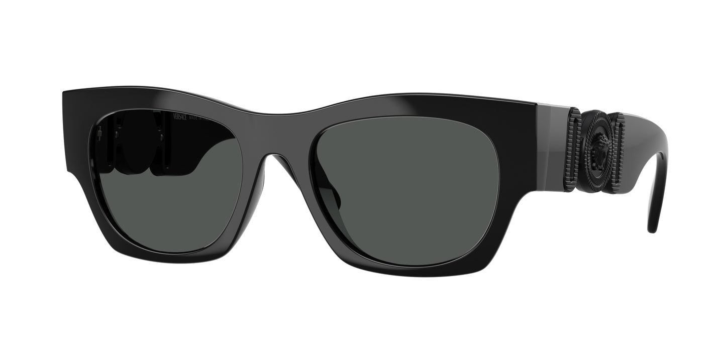 Versace VE4479U Pillow Sunglasses 536087-Black 52-140-19 - Color Map Black