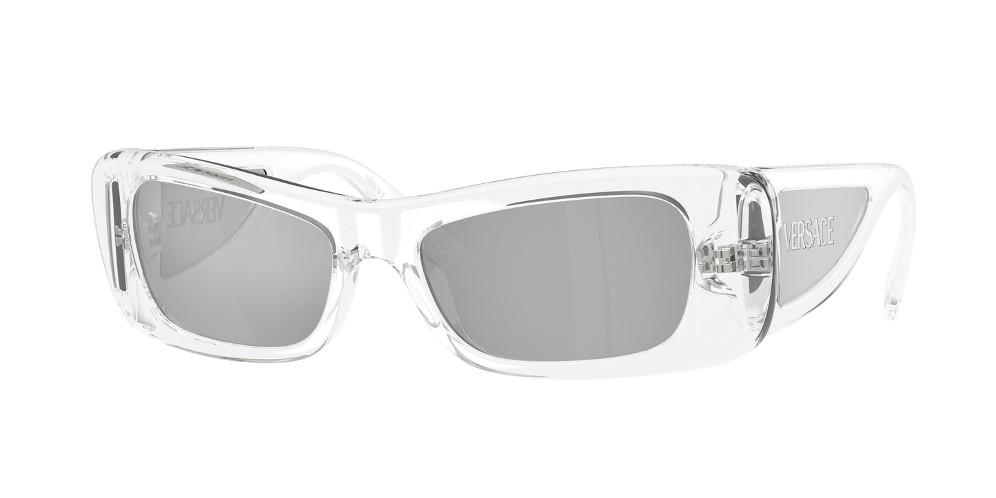Versace VE4481 Pillow Sunglasses 148/8V-Crystal 54-135-17 - Color Map Transparent