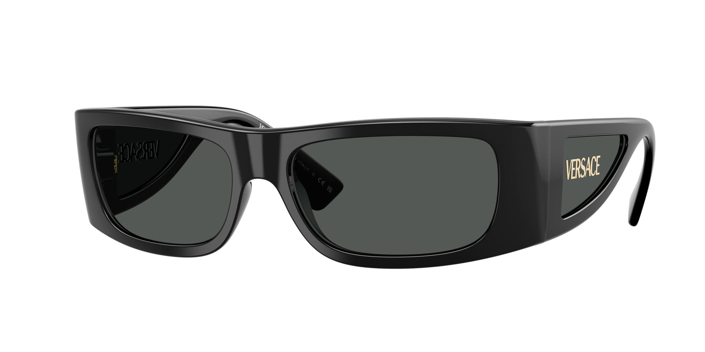 Versace VE4482 Rectangle Sunglasses GB1/87-Black 57-135-16 - Color Map Black
