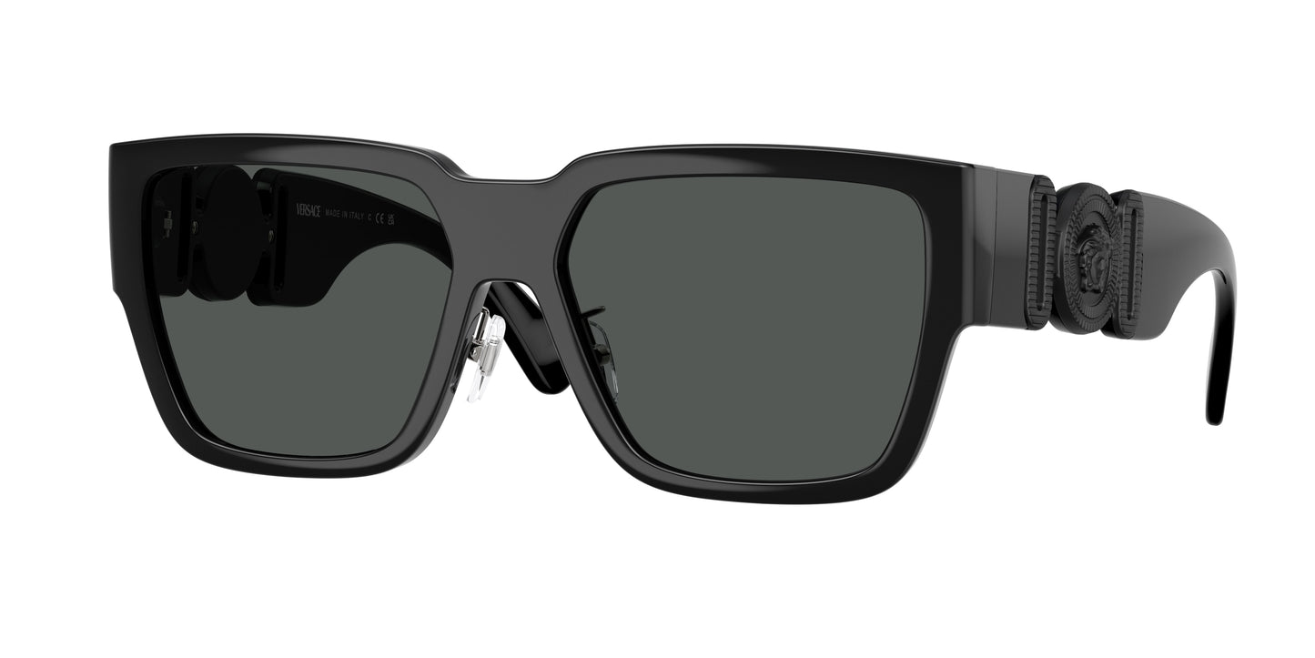Versace VE4483D Rectangle Sunglasses 536087-Black 57-140-16 - Color Map Black