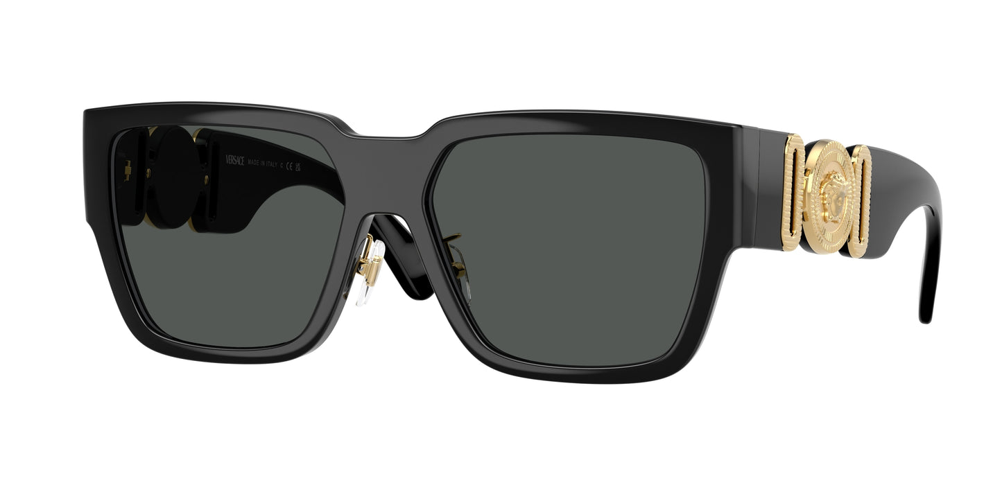 Versace VE4483D Rectangle Sunglasses GB1/87-Black 57-140-16 - Color Map Black