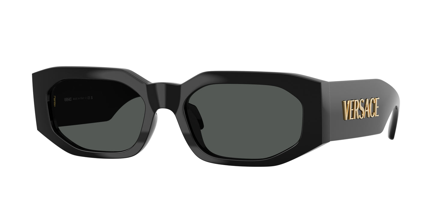 Versace VE4489U Irregular Sunglasses GB1/87-Black 55-140-18 - Color Map Black