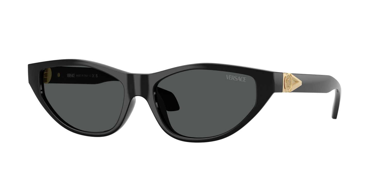 Versace VE4491U Cat Eye Sunglasses GB1/87-Black 55-140-16 - Color Map Black