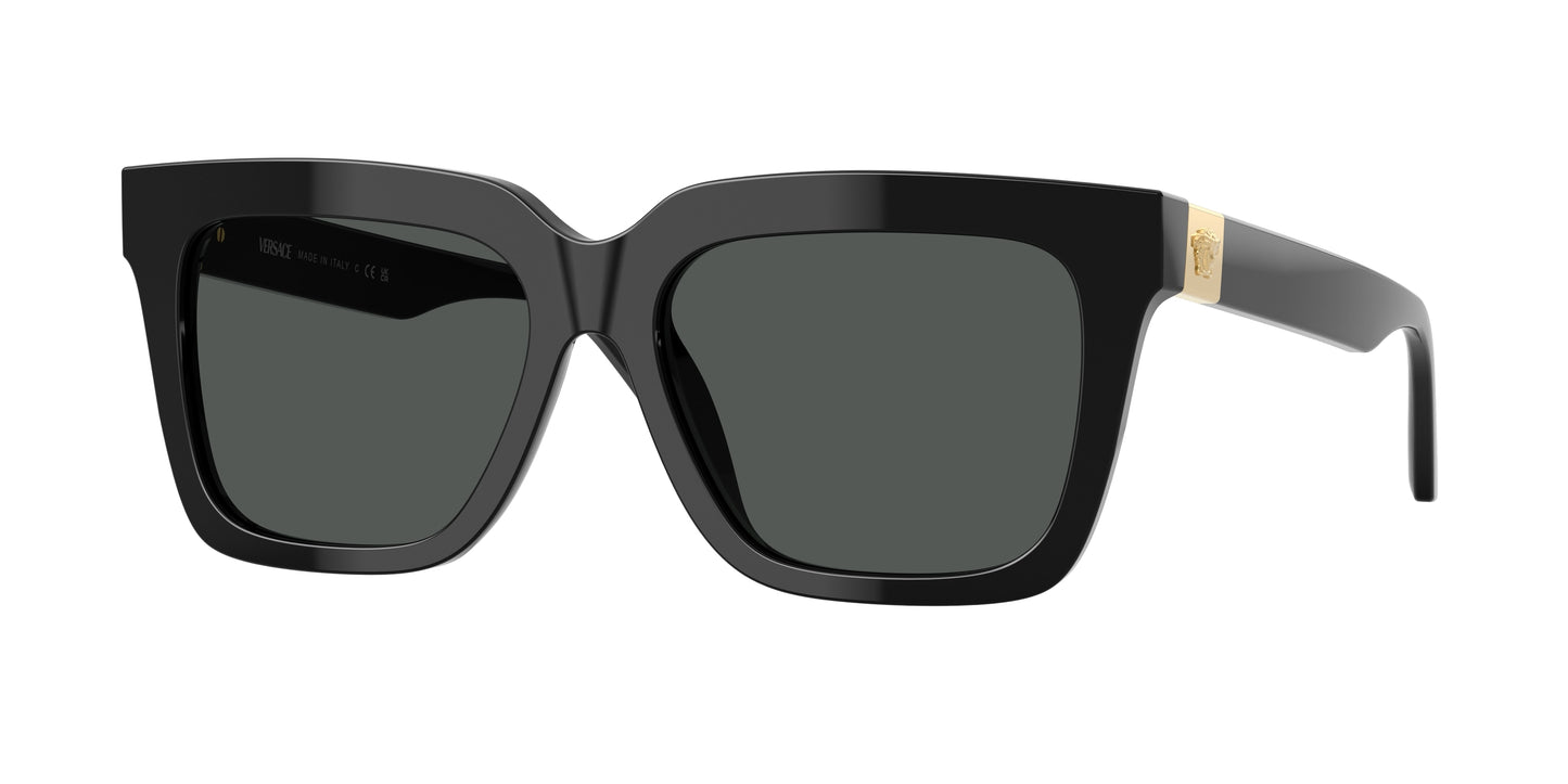 Versace VE4498F Square Sunglasses GB1/87-Black 55-145-16 - Color Map Black
