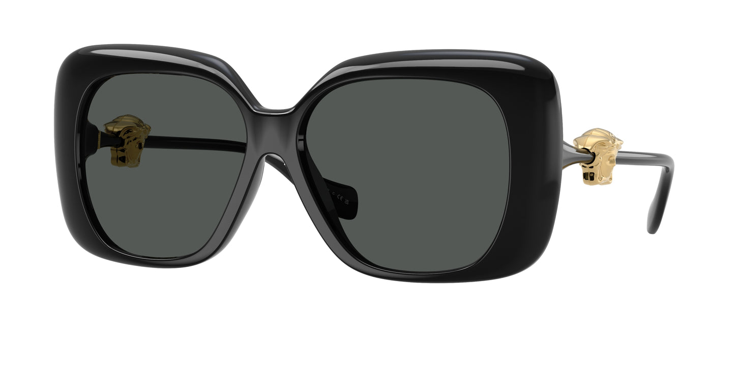 Versace VE4499U Square Sunglasses GB1/87-Black 57-140-14 - Color Map Black