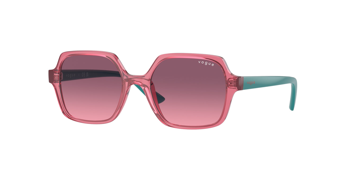 VOGUE JUNIOR SUN VJ2006 Square Sunglasses 276620-Transparent Red 46-125-16 - Color Map Red