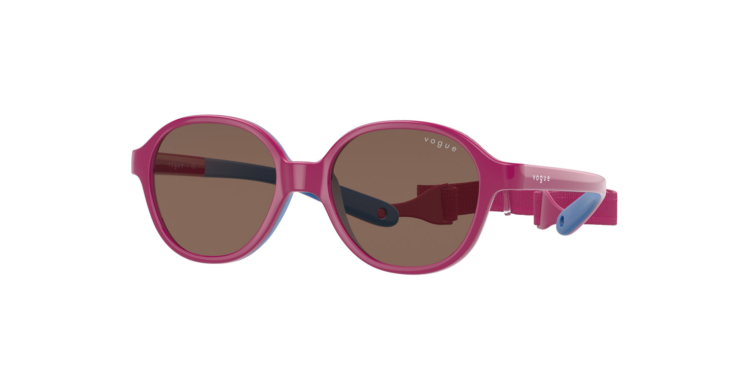 VOGUE JUNIOR SUN VJ2012 Pillow Sunglasses 256873-Pink On Rubber Blue 43-120-14 - Color Map Pink