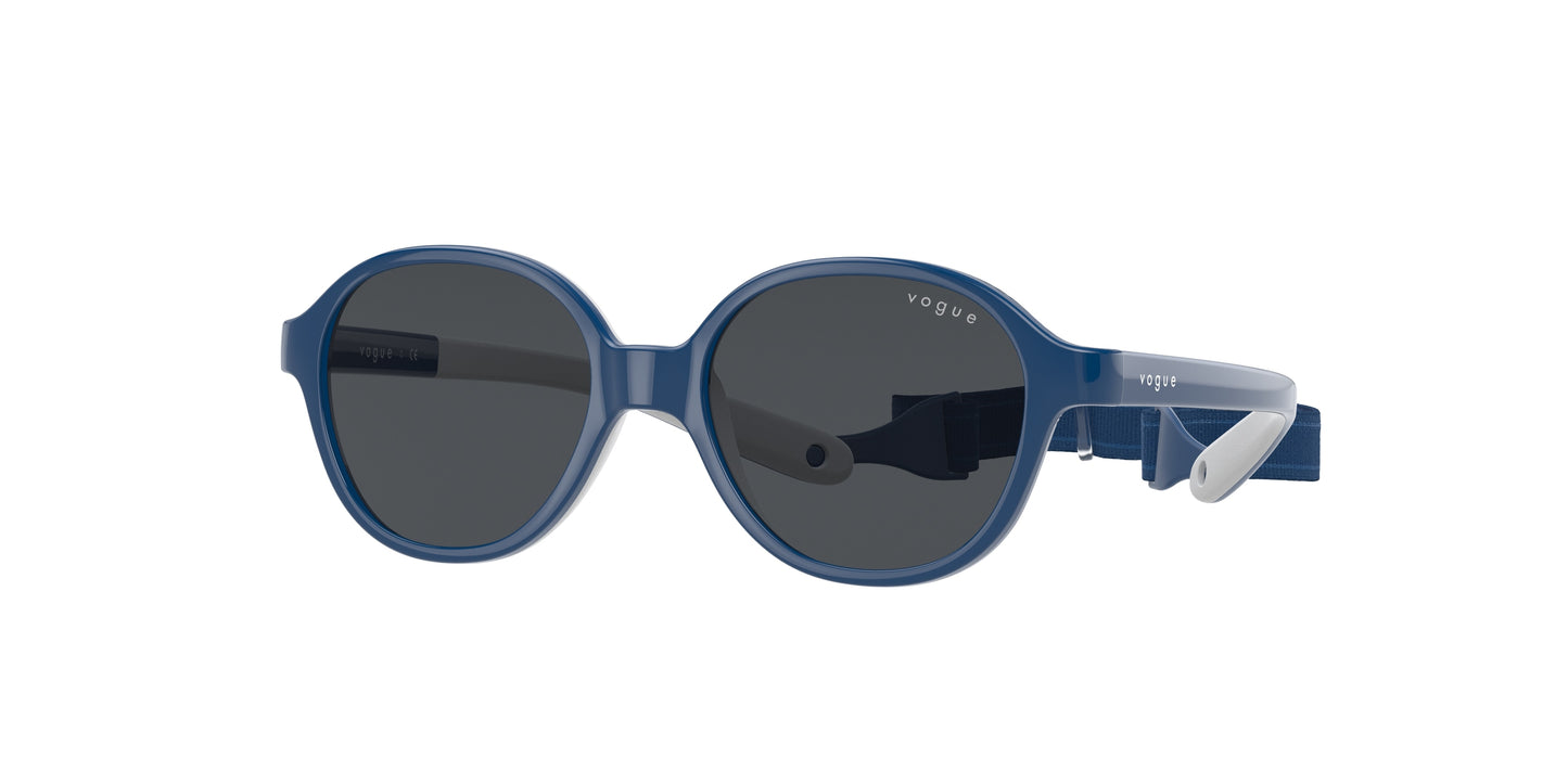 VOGUE JUNIOR SUN VJ2012 Pillow Sunglasses 297487-Blue On Rubber Cream 43-120-14 - Color Map Blue