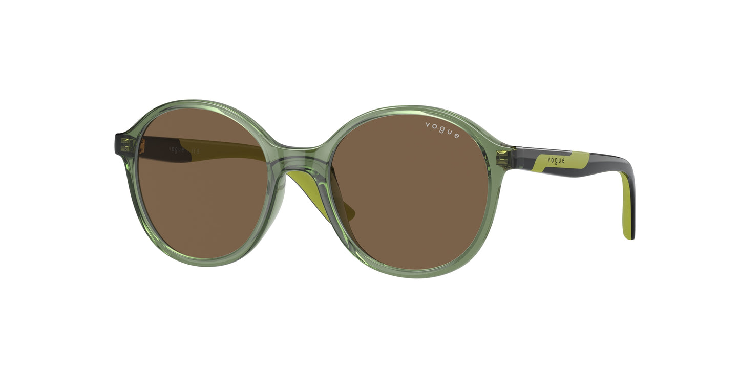 VOGUE JUNIOR SUN VJ2018 Round Sunglasses 306773-Transparent Dark Green 45-125-16 - Color Map Green