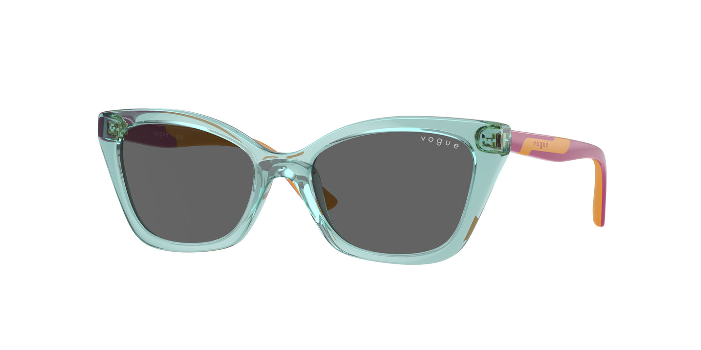 VOGUE JUNIOR SUN VJ2020 Cat Eye Sunglasses 303287-Transparent Sage 48-125-16 - Color Map Green
