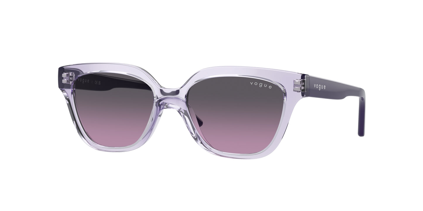 VOGUE JUNIOR SUN VJ2021 Irregular Sunglasses 27454Q-Transparent Violet 48-125-15 - Color Map Violet