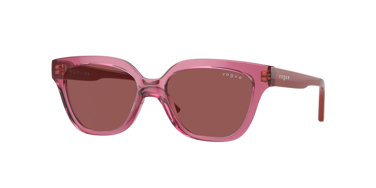 VOGUE JUNIOR SUN VJ2021 Irregular Sunglasses 306569-Transparent Purple 48-125-15 - Color Map Violet