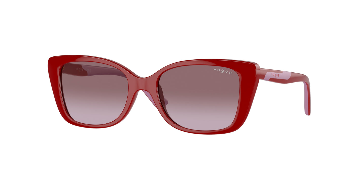 VOGUE JUNIOR SUN VJ2022 Butterfly Sunglasses 31298H-Full Red 48-125-16 - Color Map Red