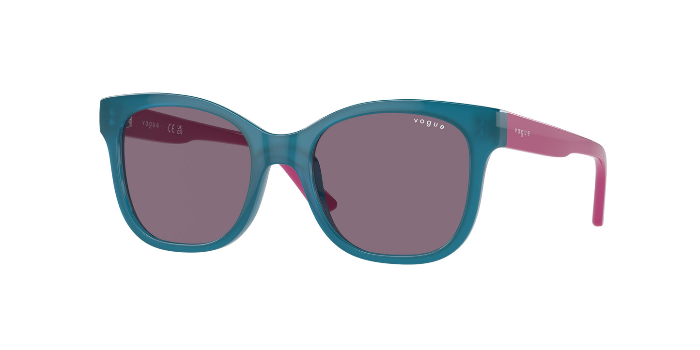 VOGUE JUNIOR SUN VJ2023 Butterfly Sunglasses 31281A-Opal Blue 47-125-17 - Color Map Blue
