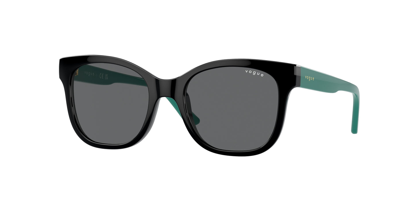 VOGUE JUNIOR SUN VJ2023 Butterfly Sunglasses W44/87-Black 47-125-17 - Color Map Black