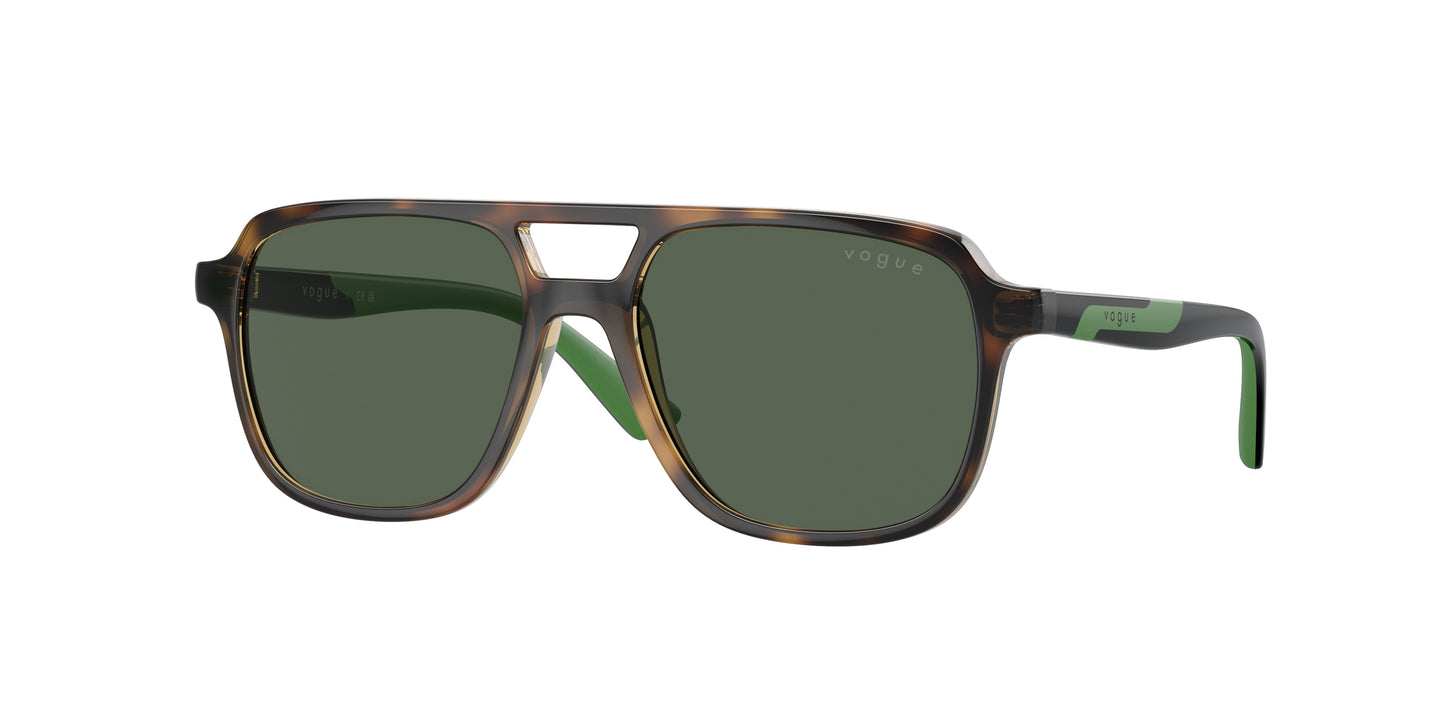 VOGUE JUNIOR SUN VJ2024 Rectangle Sunglasses 271871-Total Dark Havana 49-125-15 - Color Map Brown