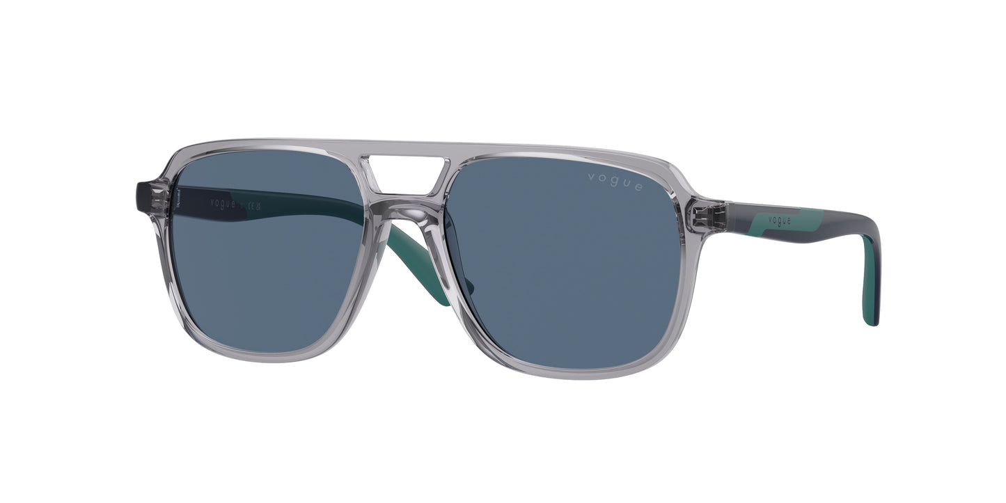 VOGUE JUNIOR SUN VJ2024 Rectangle Sunglasses 309980-Transparent Grey 49-125-15 - Color Map Grey