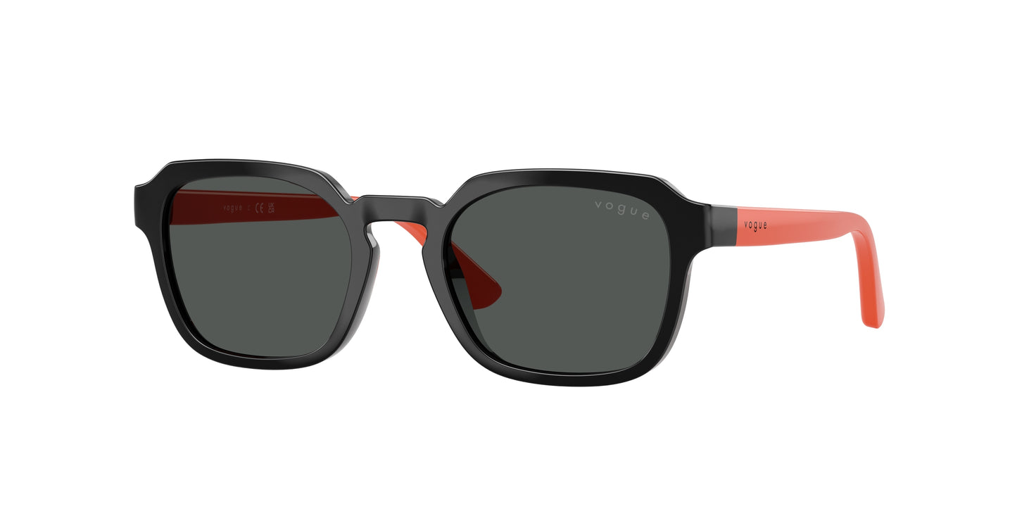 VOGUE JUNIOR SUN VJ2025 Irregular Sunglasses W44/87-Black 46-130-18 - Color Map Black