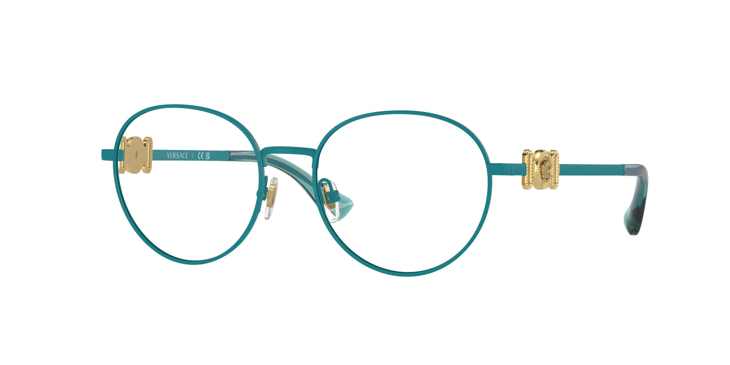 Versace Kids VK1002 Phantos Eyeglasses 1498-Matte Turquoise 48-130-16 - Color Map Blue