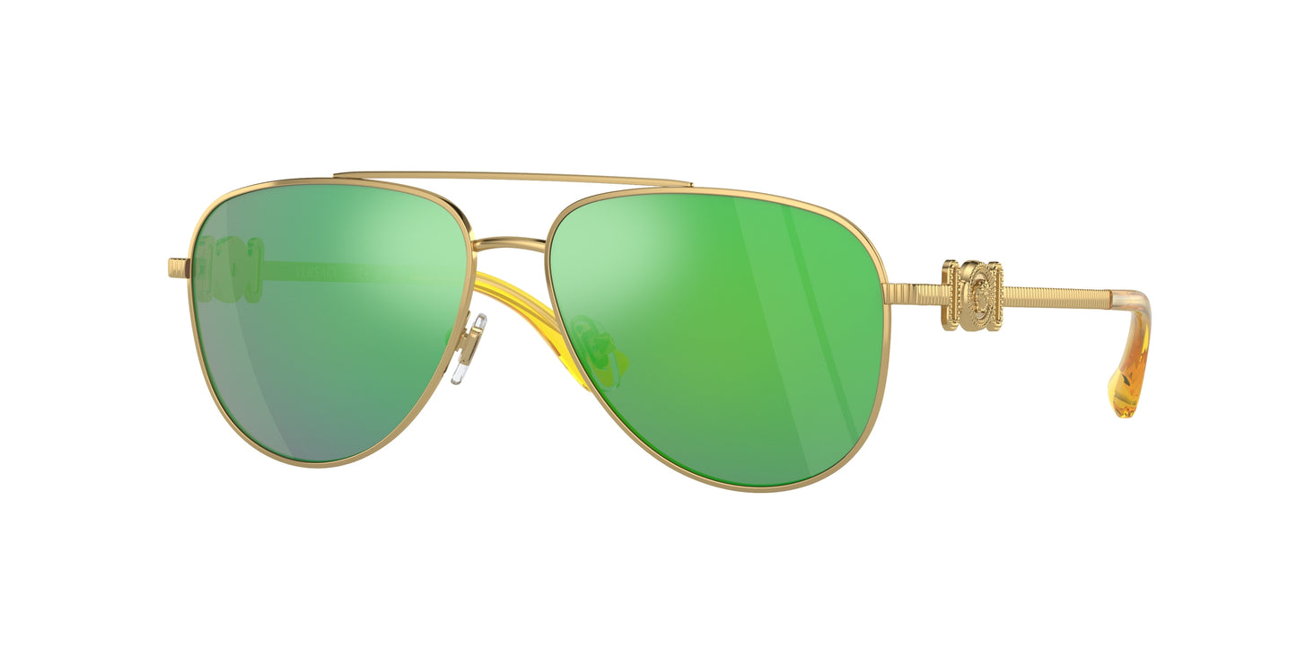 Versace Kids VK2002 Pilot Sunglasses 10023R-Gold 52-130-13 - Color Map Gold