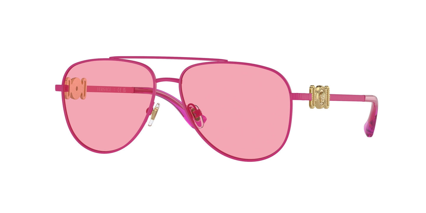 Versace Kids VK2002 Pilot Sunglasses 149584-Matte Fuchsia 52-130-13 - Color Map Pink