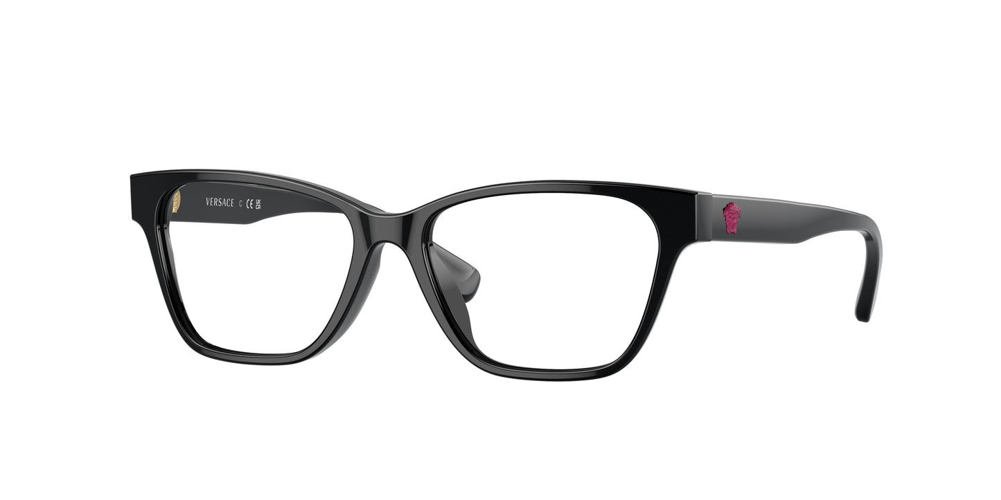 Versace Kids VK3003U Rectangle Eyeglasses GB1-Black 48-130-14 - Color Map Black