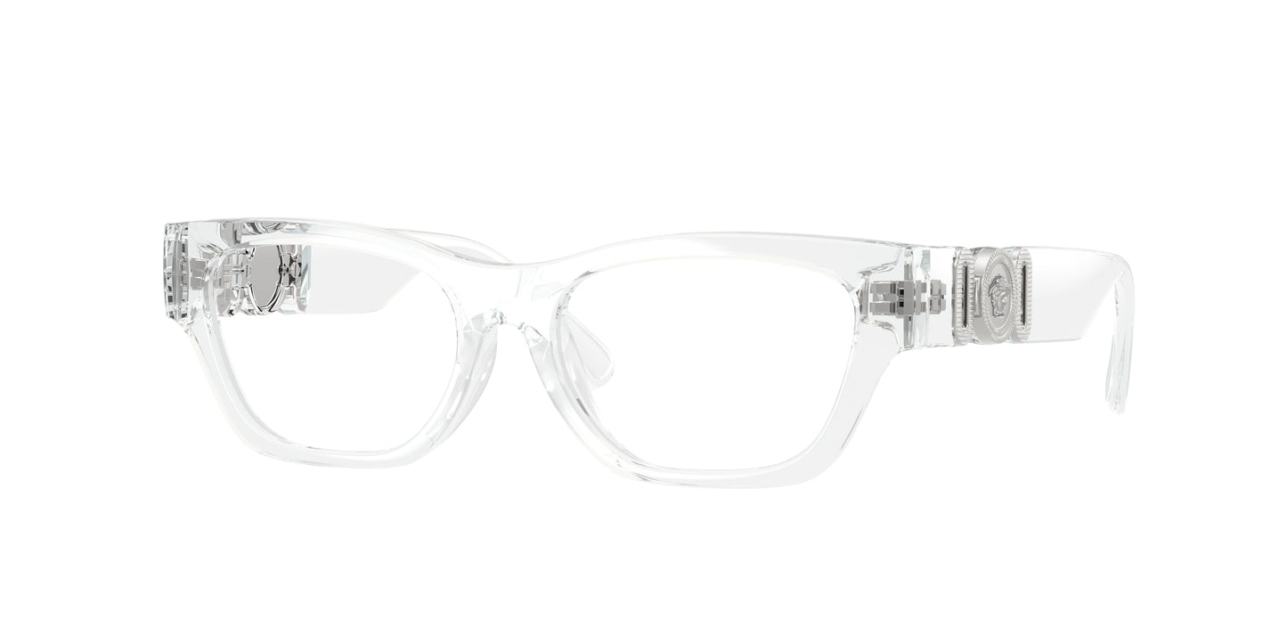 Versace Kids VK3008U Round Eyeglasses 148-Crystal 48-130-15 - Color Map Transparent