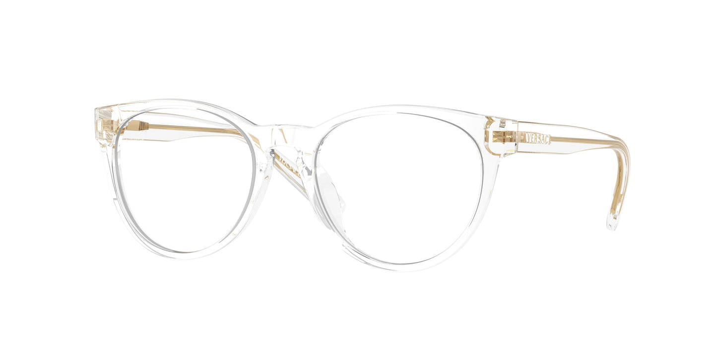 Versace Kids VK3321U Phantos Eyeglasses 148-Crystal 48-130-17 - Color Map Transparent