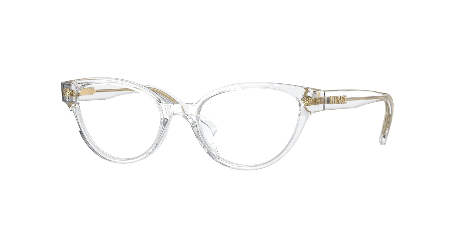 Versace Kids VK3322U Cat Eye Eyeglasses 148-Crystal 45-130-16 - Color Map Transparent