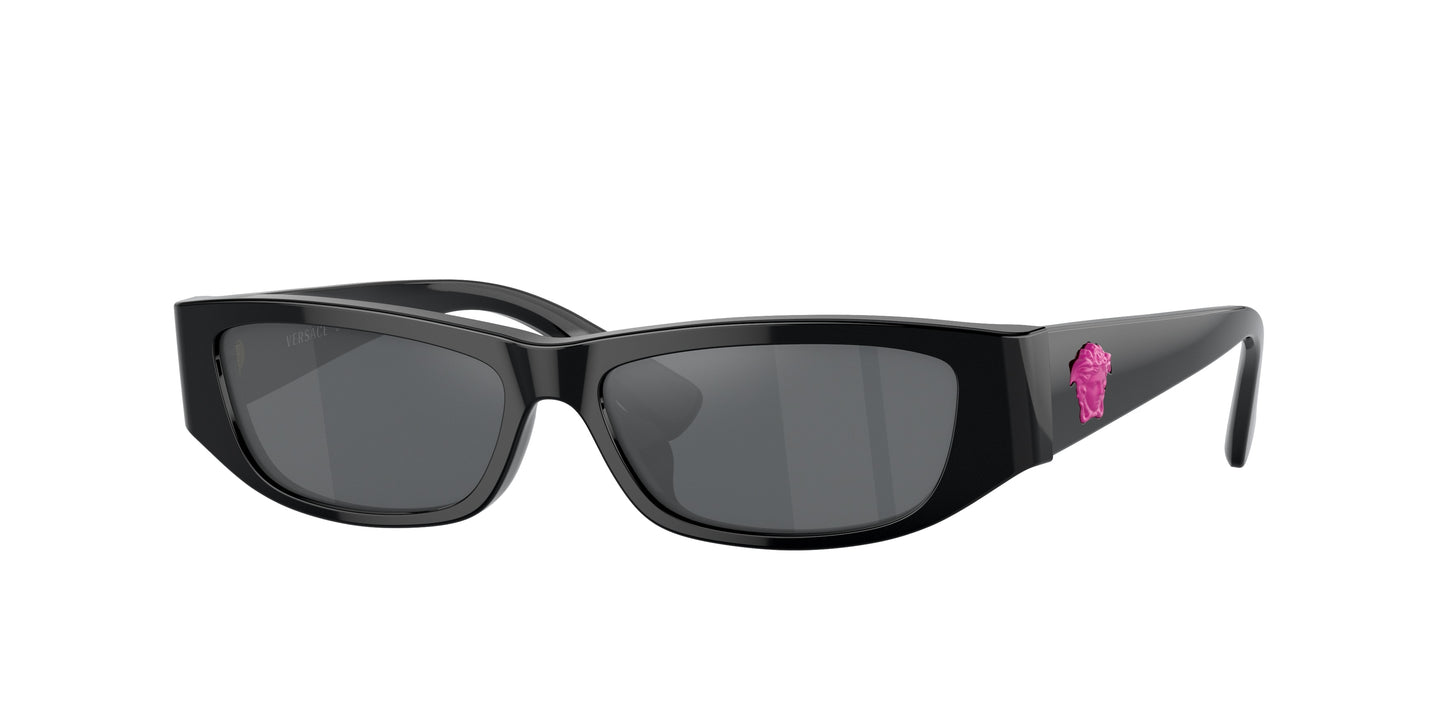 Versace Kids VK4002U Rectangle Sunglasses GB1/6G-Black 50-130-13 - Color Map Black