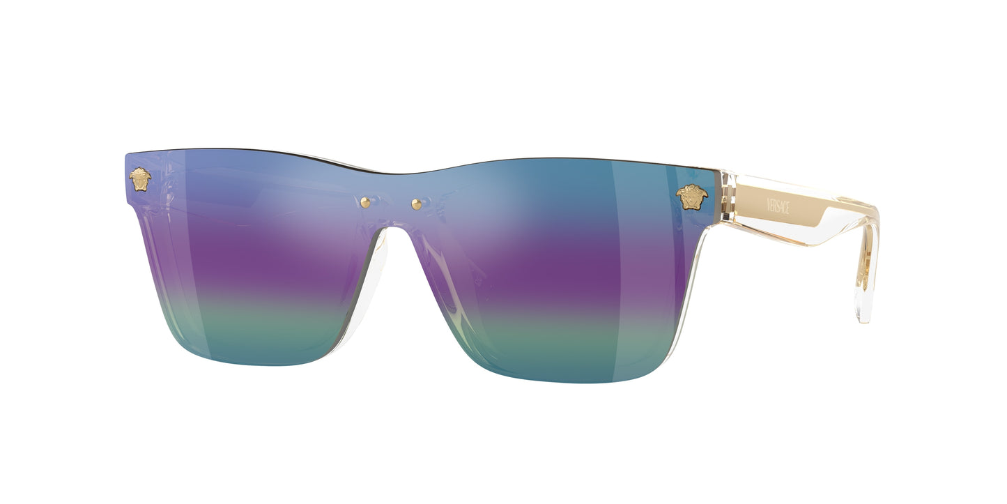Versace Kids VK4004U Rectangle Sunglasses 148/P1-Crystal 28-130-128 - Color Map Transparent
