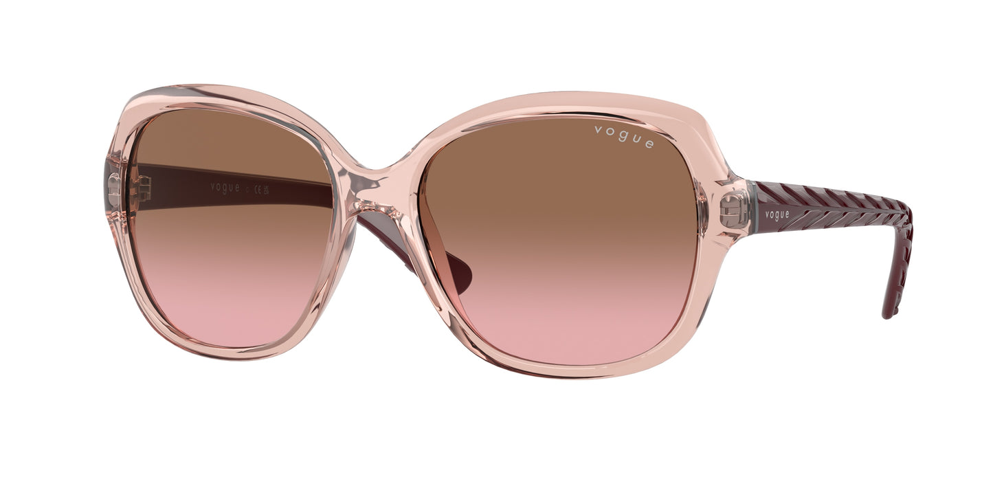 Vogue VO2871S Square Sunglasses 286414-Transparent Pink 56-135-16 - Color Map Pink