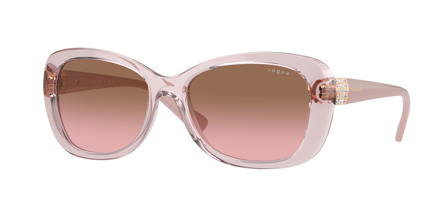 Vogue VO2943SB Butterfly Sunglasses 294214-Transparent Pink 55-135-17 - Color Map Pink
