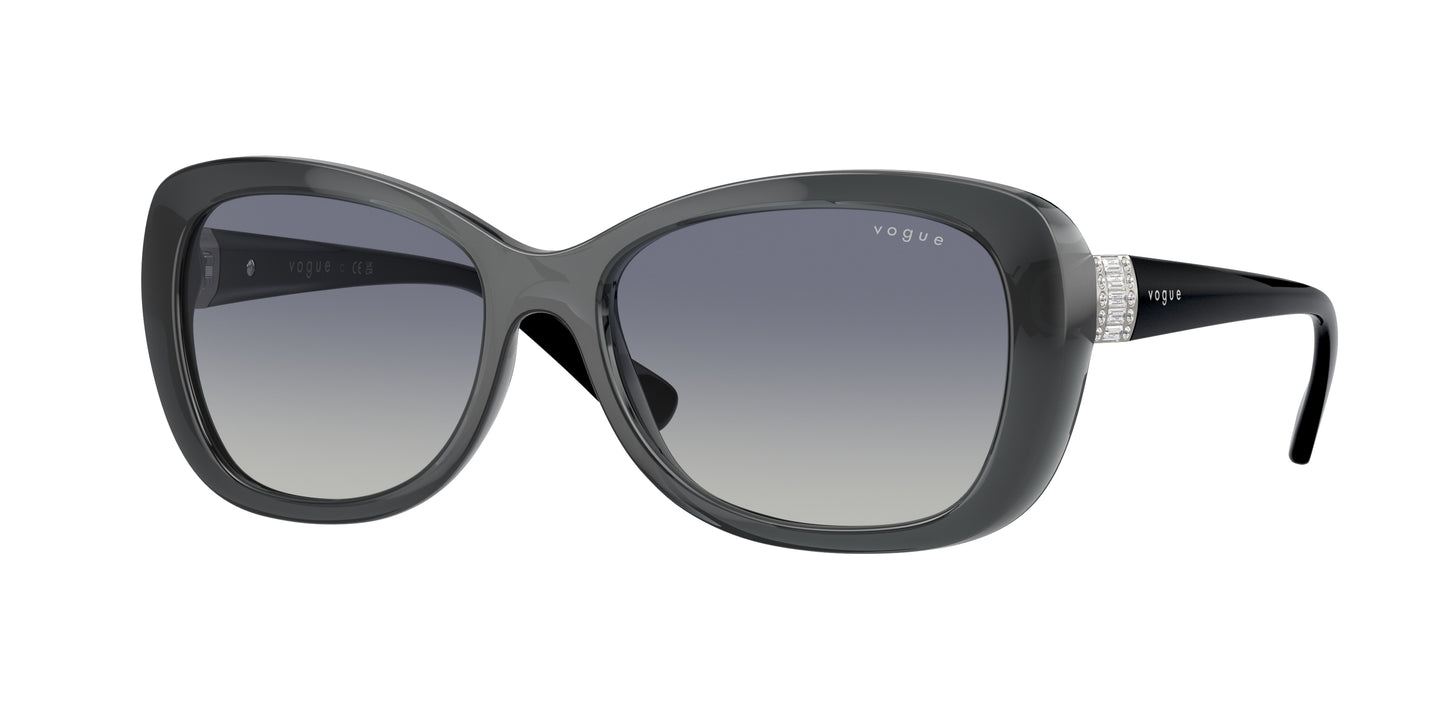 Vogue VO2943SB Butterfly Sunglasses 31324L-Transparent Grey 55-135-17 - Color Map Grey