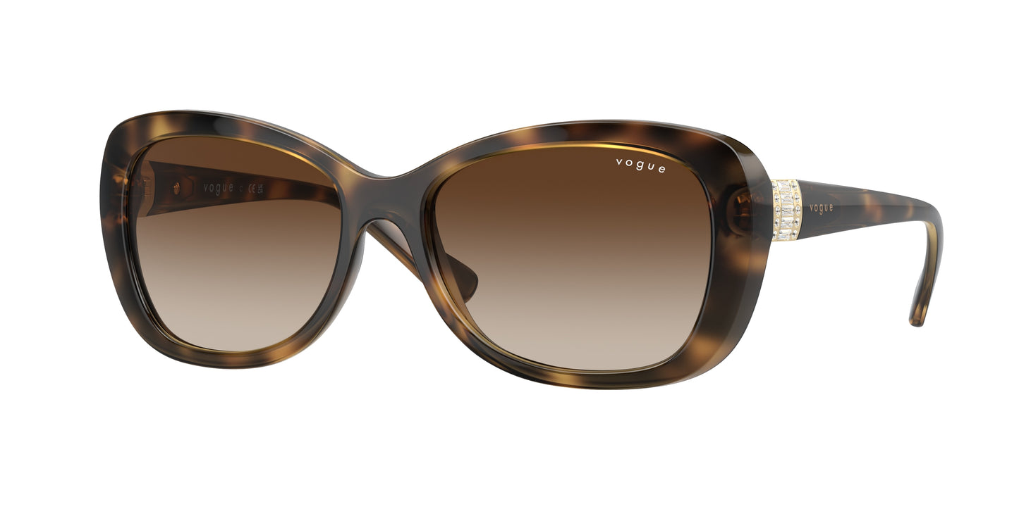 Vogue VO2943SB Butterfly Sunglasses W65613-Dark Havana 55-135-17 - Color Map Brown