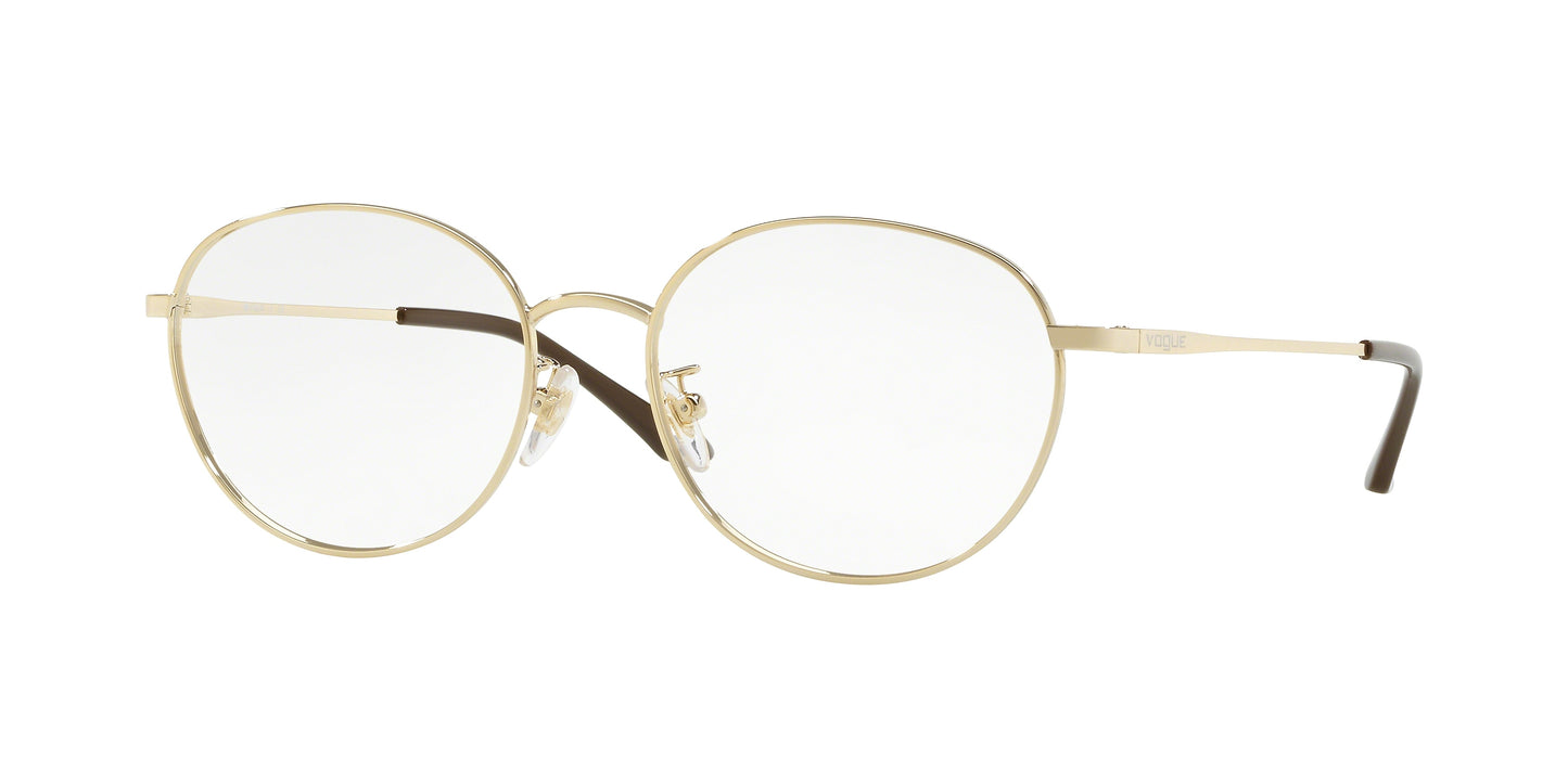 Vogue VO4116D Oval Eyeglasses 848-Pale Gold 54-140-17 - Color Map Gold