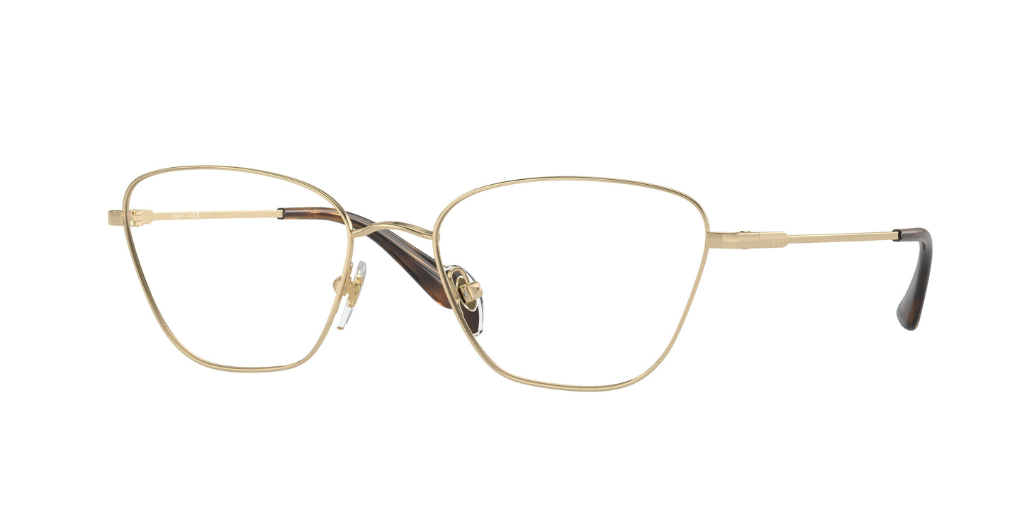Vogue VO4163 Irregular Eyeglasses 848-Pale Gold 53-135-18 - Color Map Gold