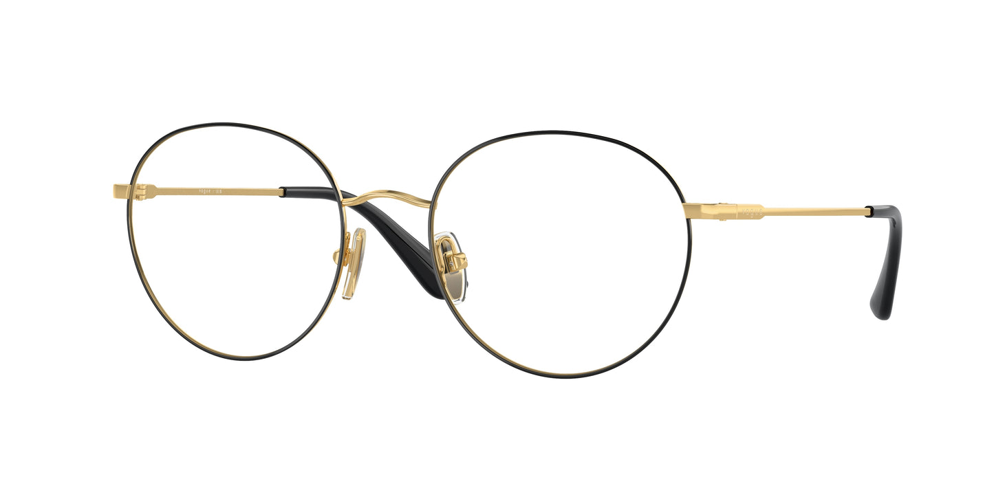 Vogue VO4177 Phantos Eyeglasses 280-Top Black/Gold 52-135-19 - Color Map Black